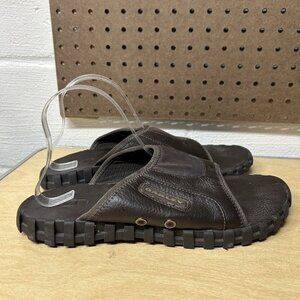 Oakley Slides Mens Sandals Brown Leather Size 11 Y2K VTG Shoes